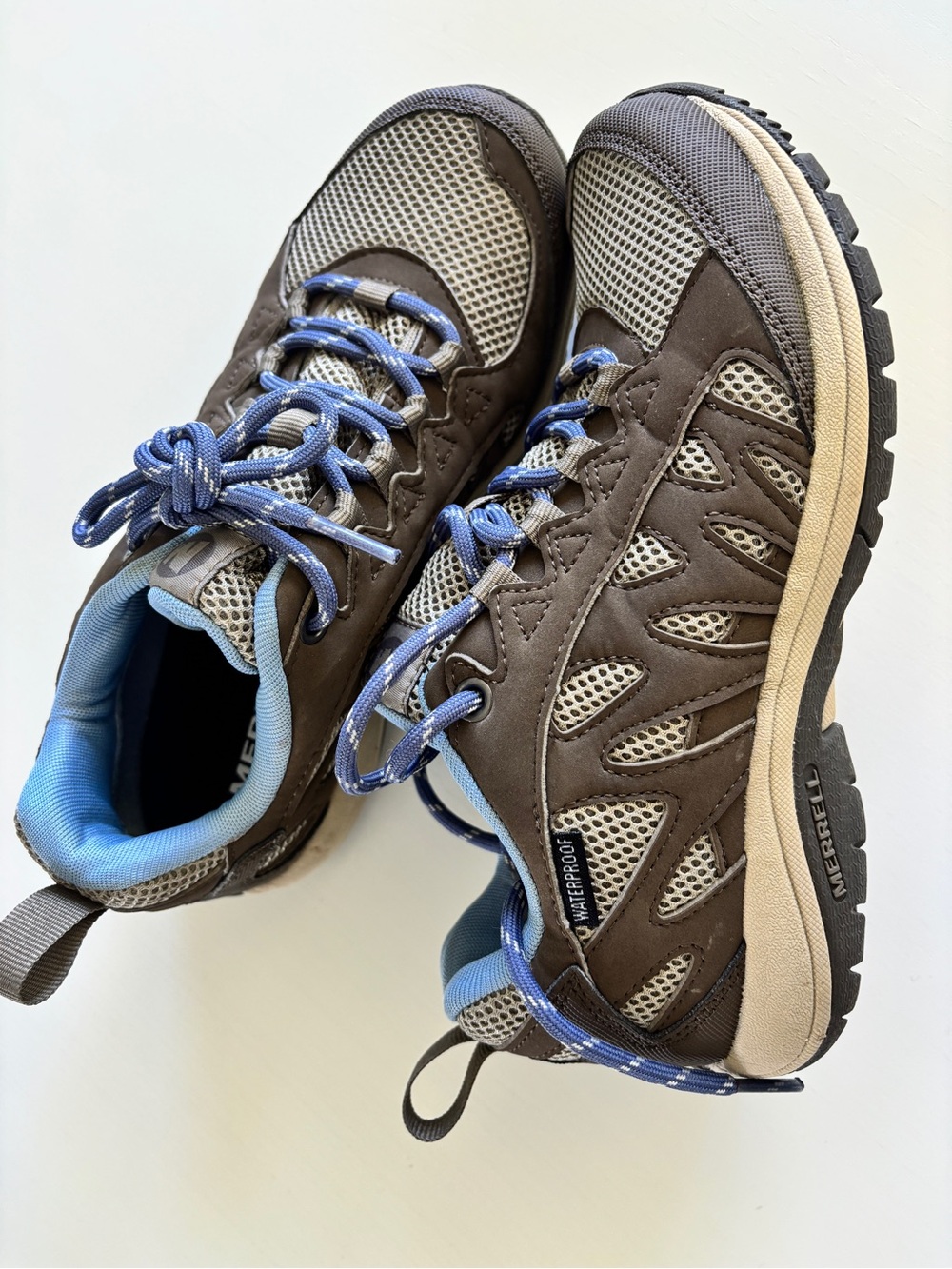 Merrell Women's Gray & Blue Trail Waterproof Sneakers